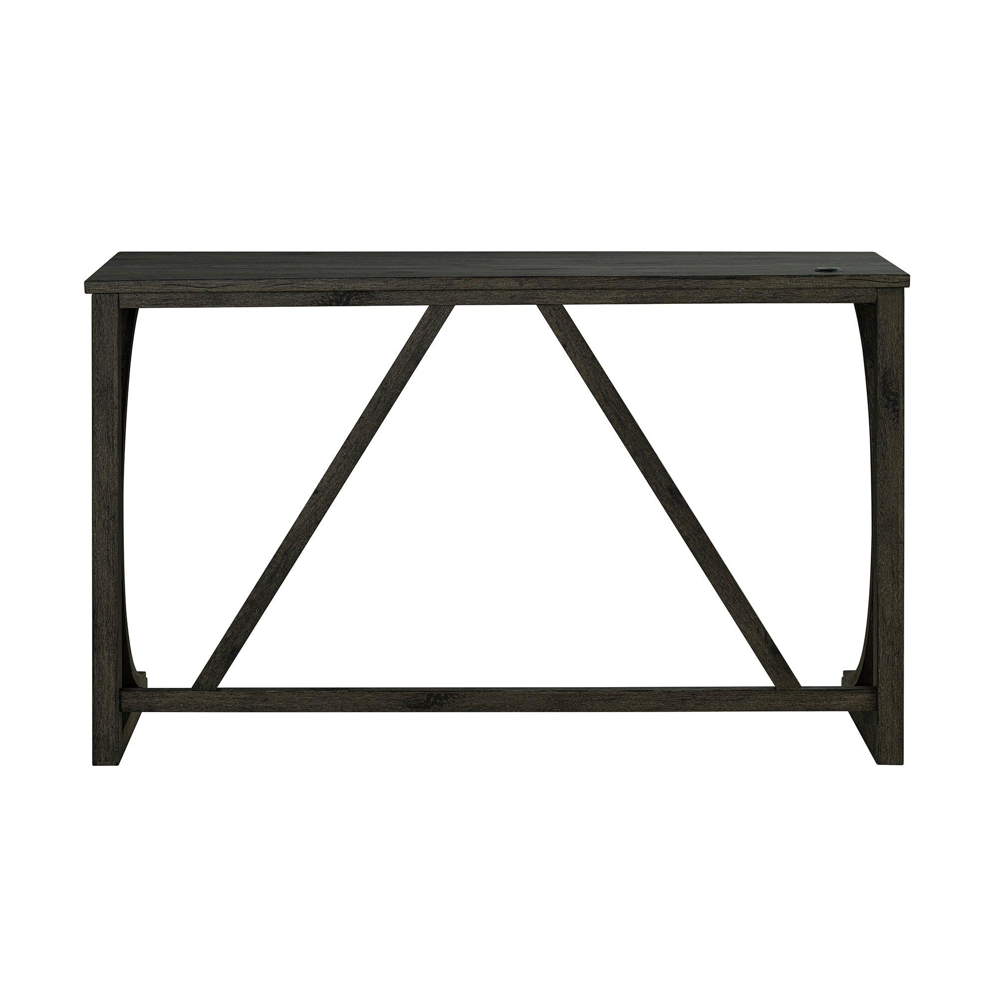 59" Rustic Dining&Bar Table Set with 3 Stools for Apartment, USB-A & USB-C Charging Ports