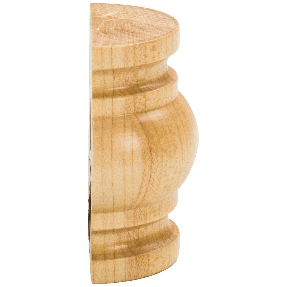 Hardware Resources 2-3/4" W x 1-3/8" D x 3" H Alder Half Round Spool Splice