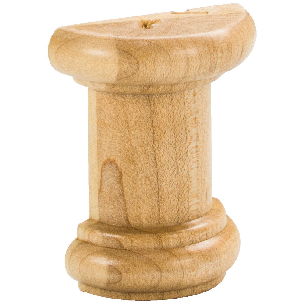 Hardware Resources 2-1/2" W x 1-1/4" D x 3" H Maple Half Round Spool
