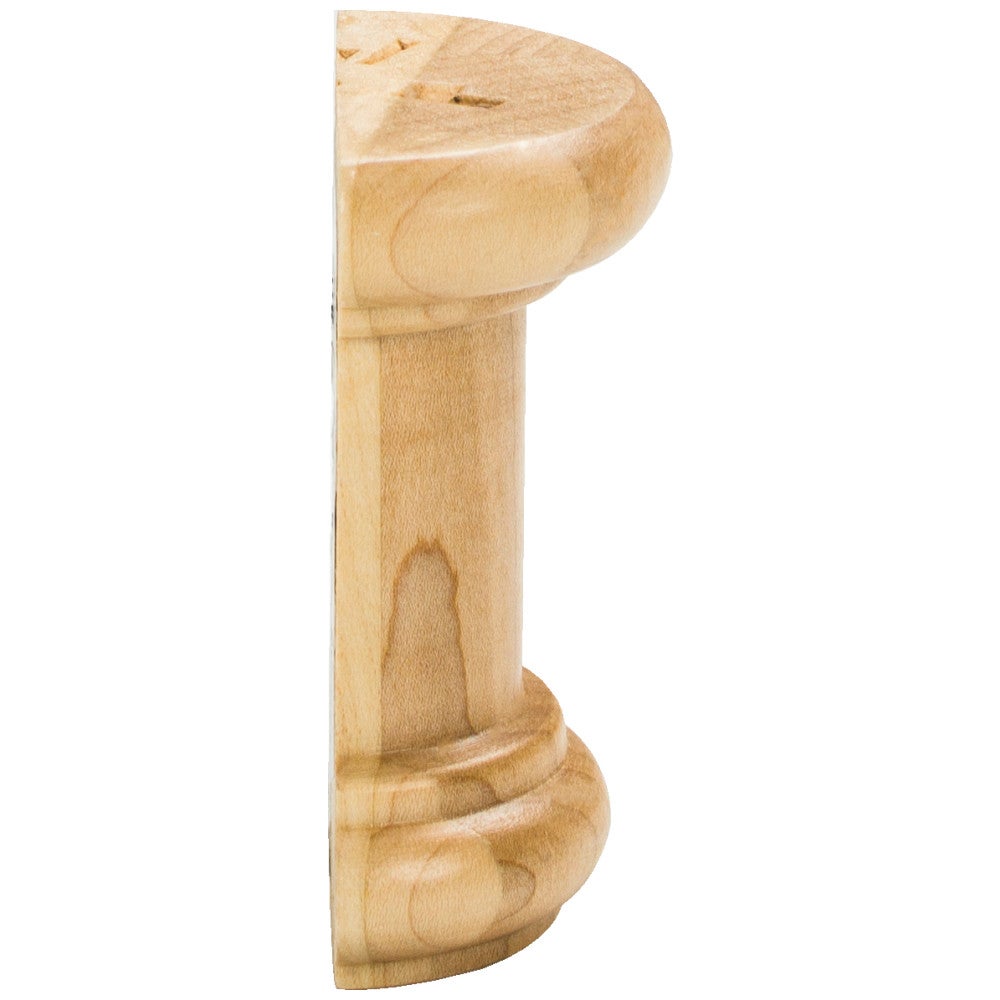 Hardware Resources 2-1/2" W x 1-1/4" D x 3" H Maple Half Round Spool