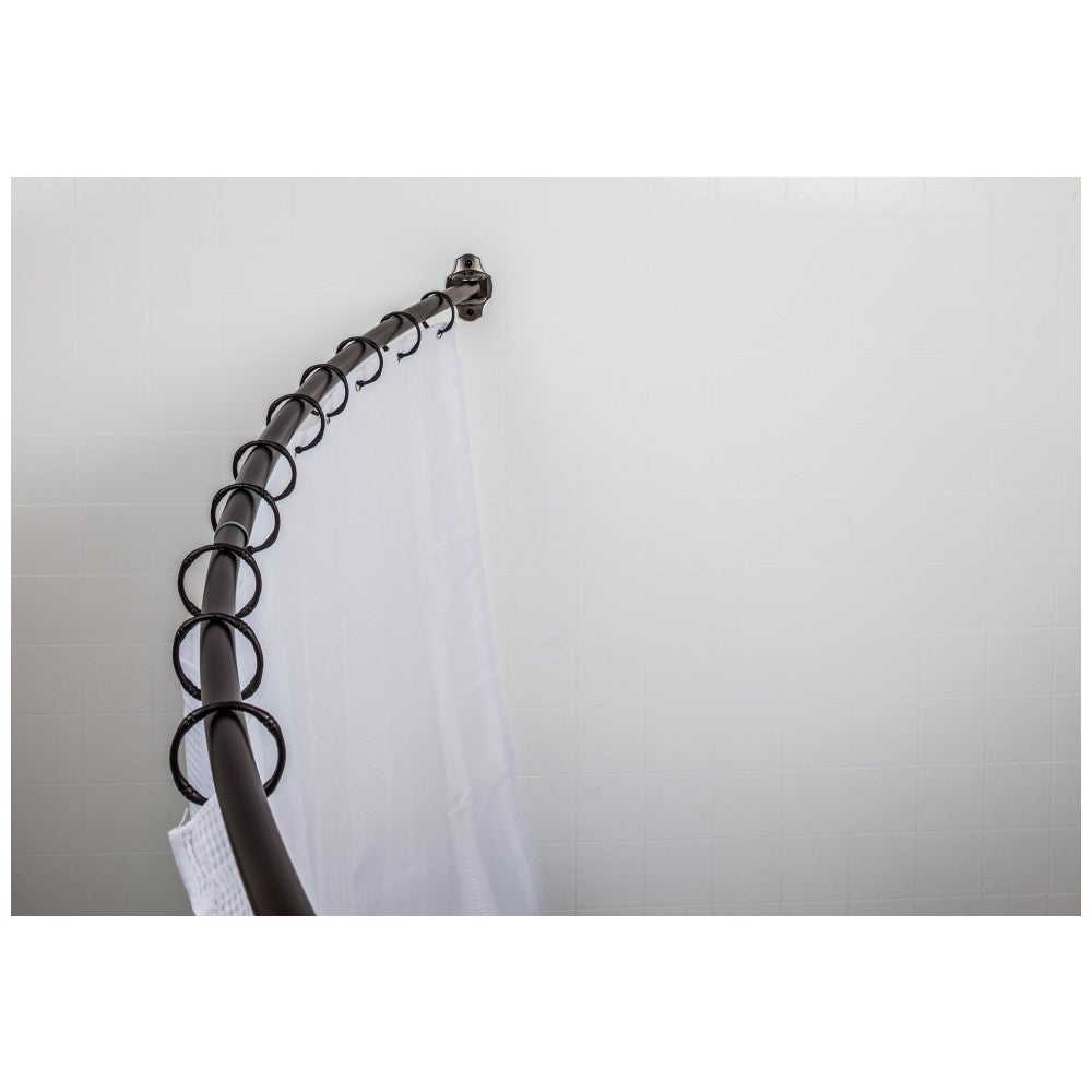 Hardware Resources 56"-72" Adjustable Curved Shower Curtain Rod