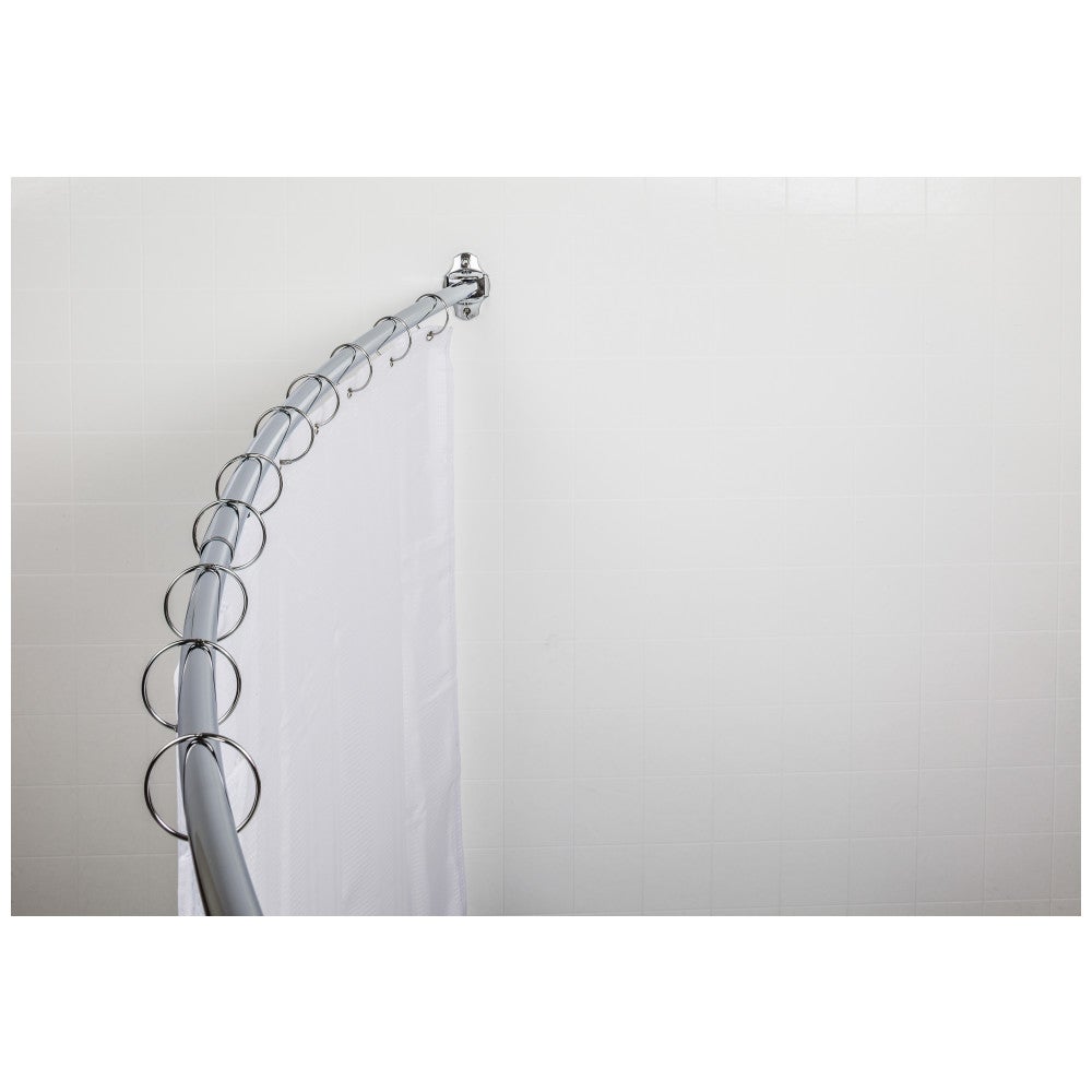 Hardware Resources 56"-72" Adjustable Curved Shower Curtain Rod