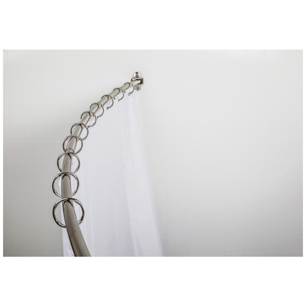 Hardware Resources 56"-72" Adjustable Curved Shower Curtain Rod
