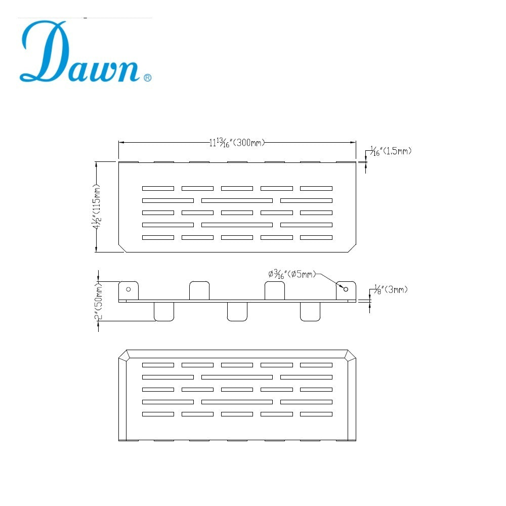 Dawn Amazon Series Stainless Steel Shower Shelf SSANRE015
