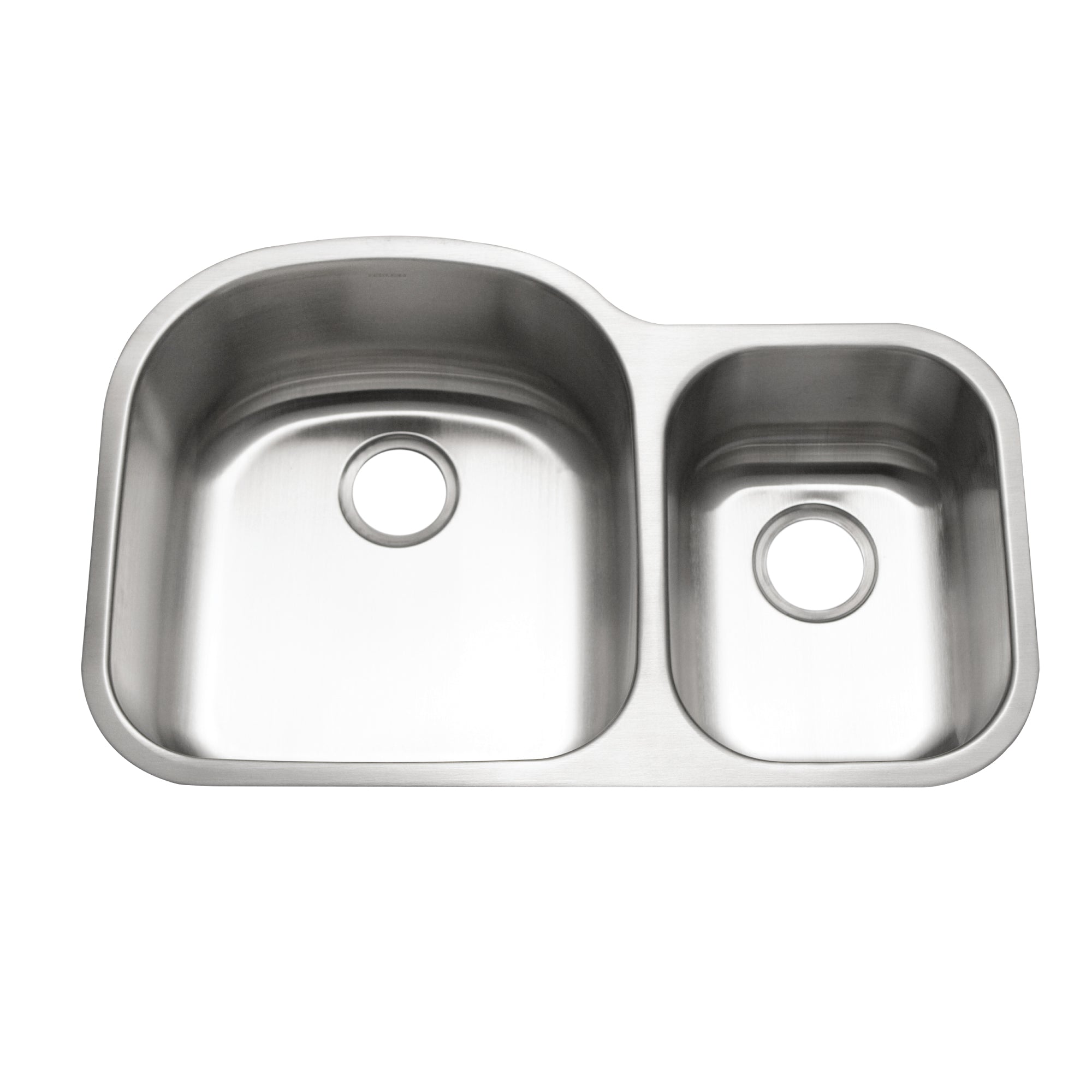 Houzer Eston 32" Stainless Steel Undermount 70/30 Double Small Right Bowl Offset Kitchen Sink