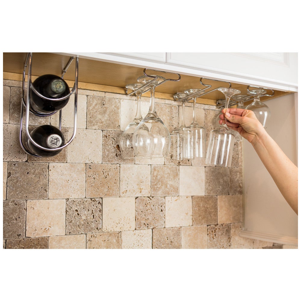 Hardware Resources Under Cabinet Stemware Rack - Holds 3 Glasses