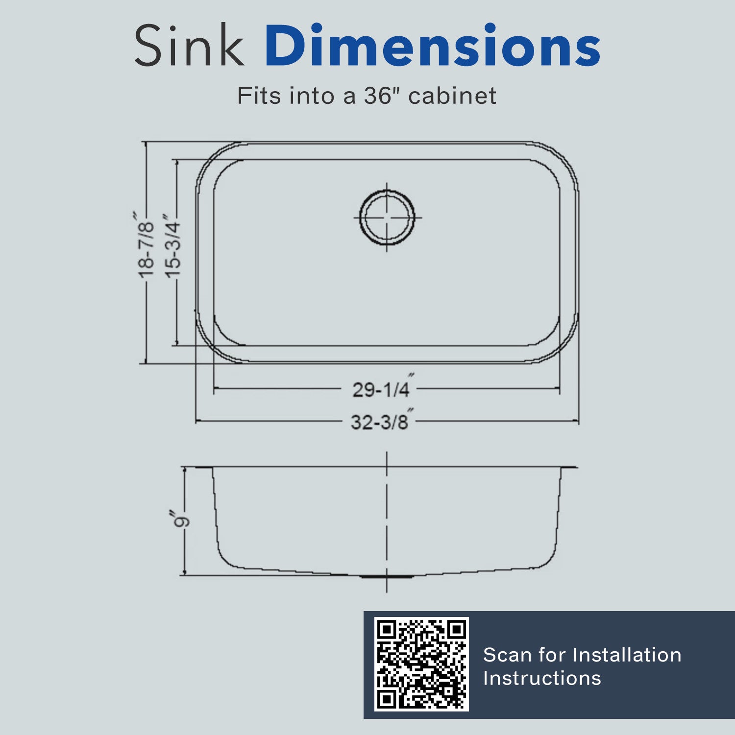 Houzer Eston 32 inch Stainless Steel Undermount Single Bowl Kitchen Sink - STL-3600