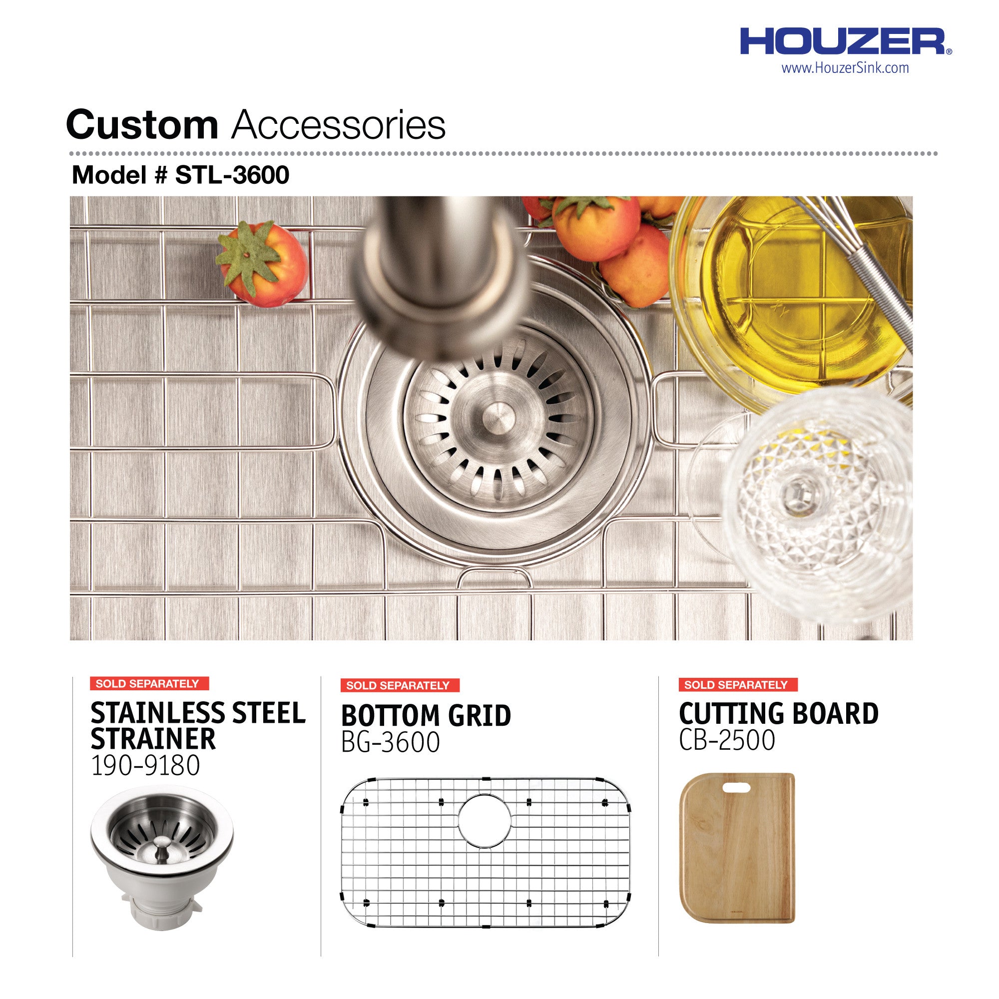 Houzer Eston 32 inch Stainless Steel Undermount Single Bowl Kitchen Sink - STL-3600