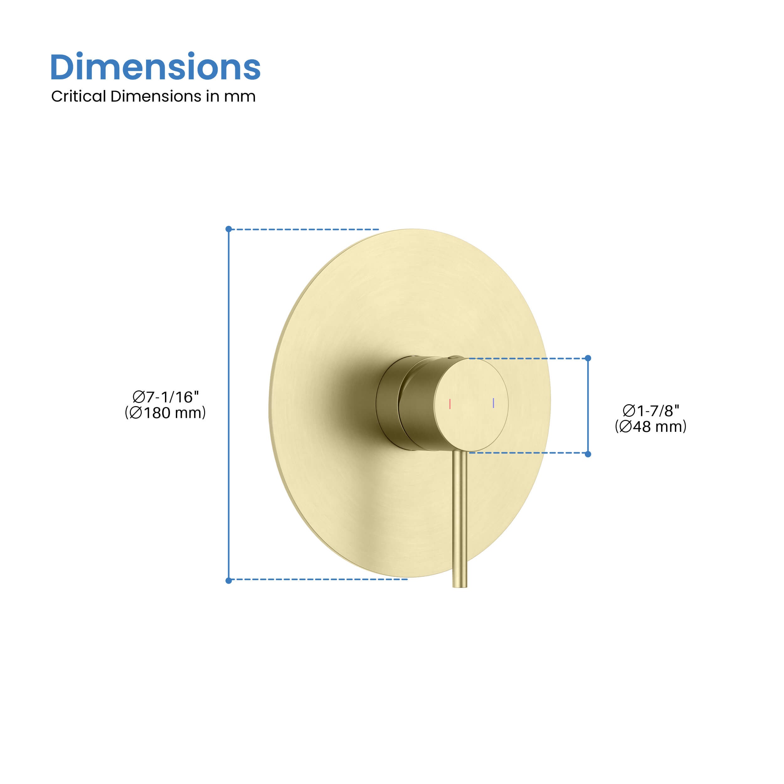 Halo Single Function Rough-in Valve Trim Plate