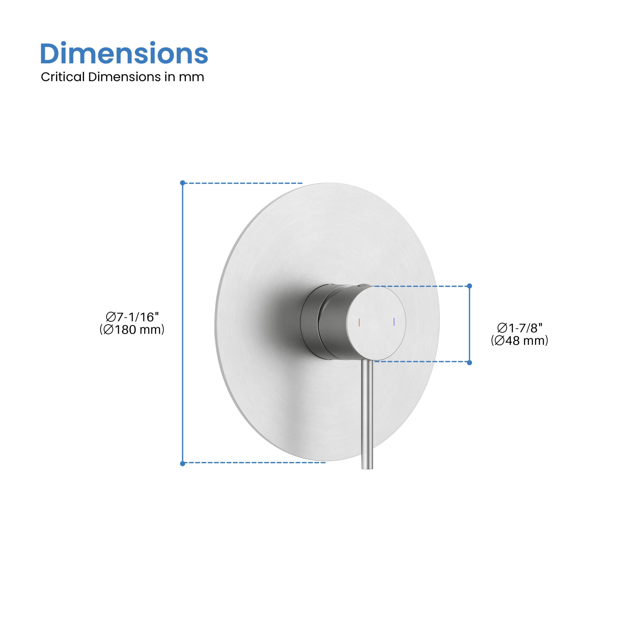 Halo Single Function Rough-in Valve Trim Plate