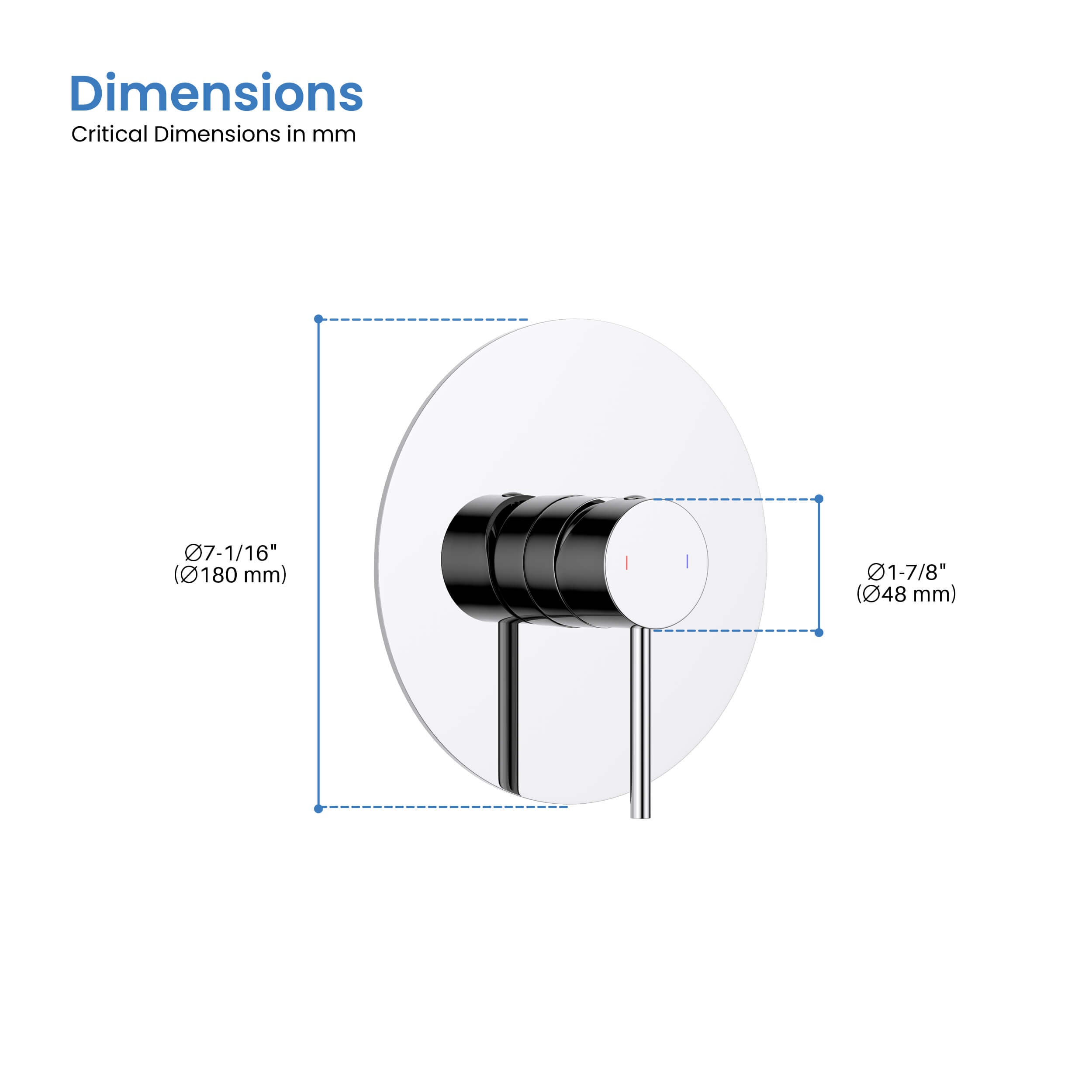 Halo Single Function Rough-in Valve Trim Plate