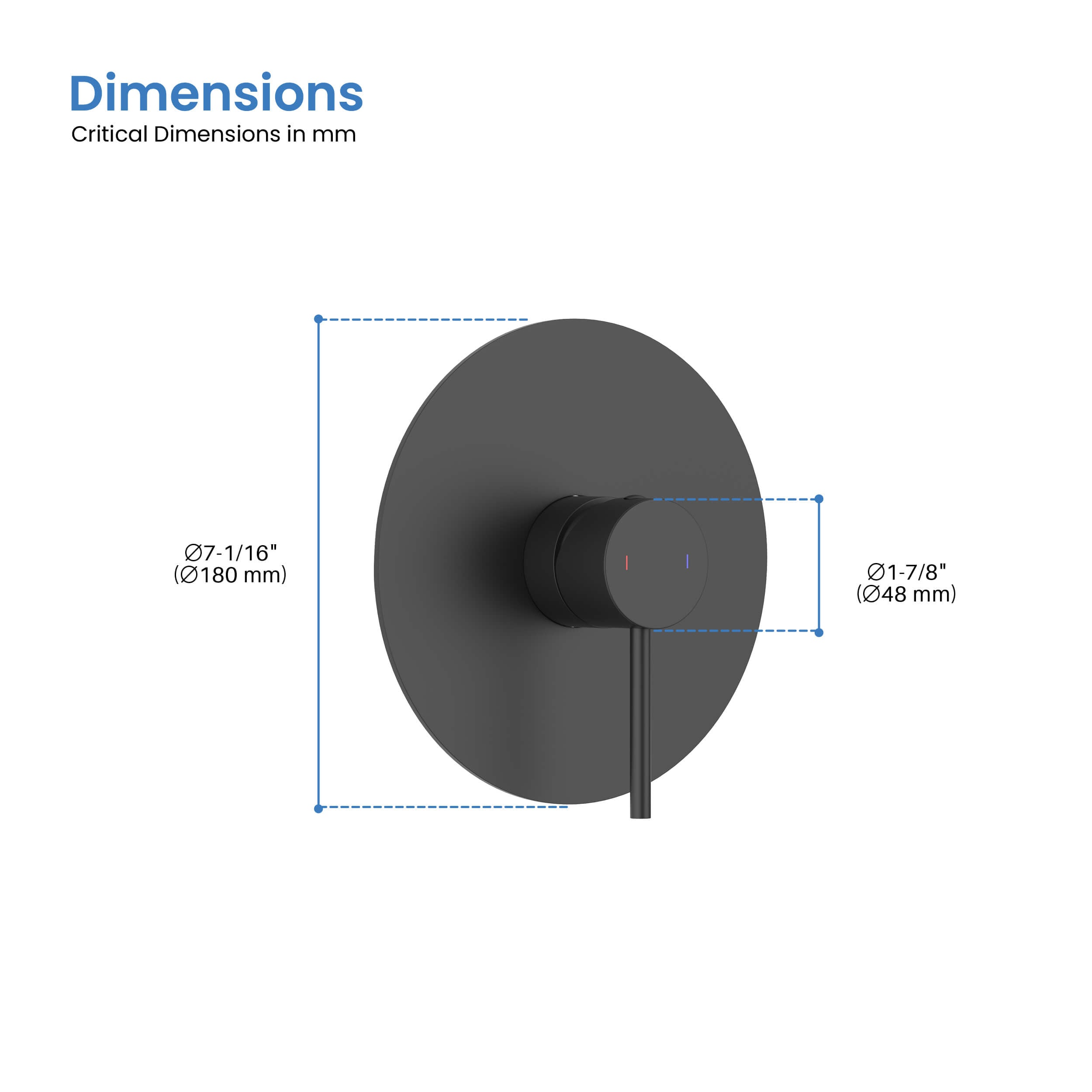 Halo Single Function Rough-in Valve Trim Plate