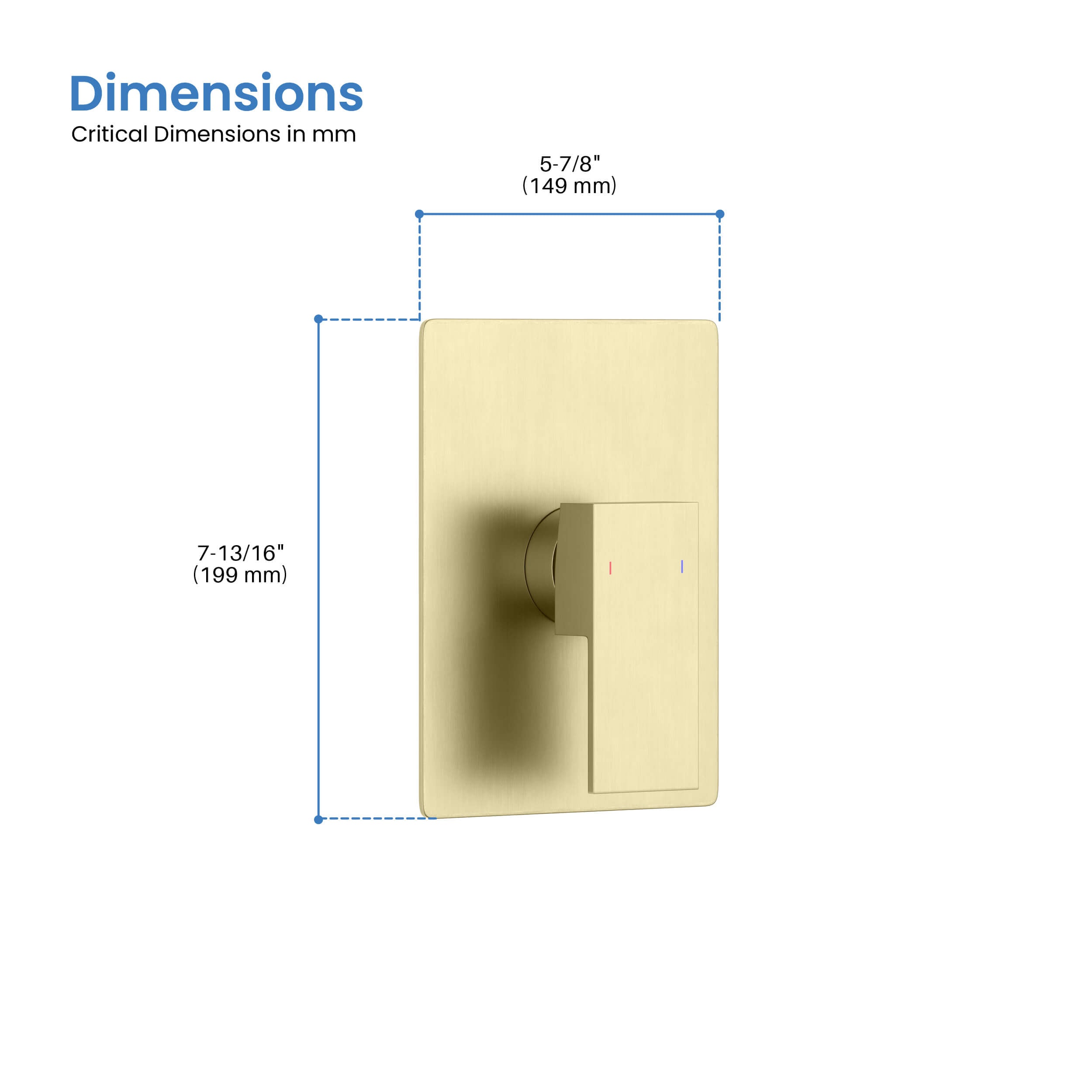 Quadro Single Function Rough-in Valve Trim Plate