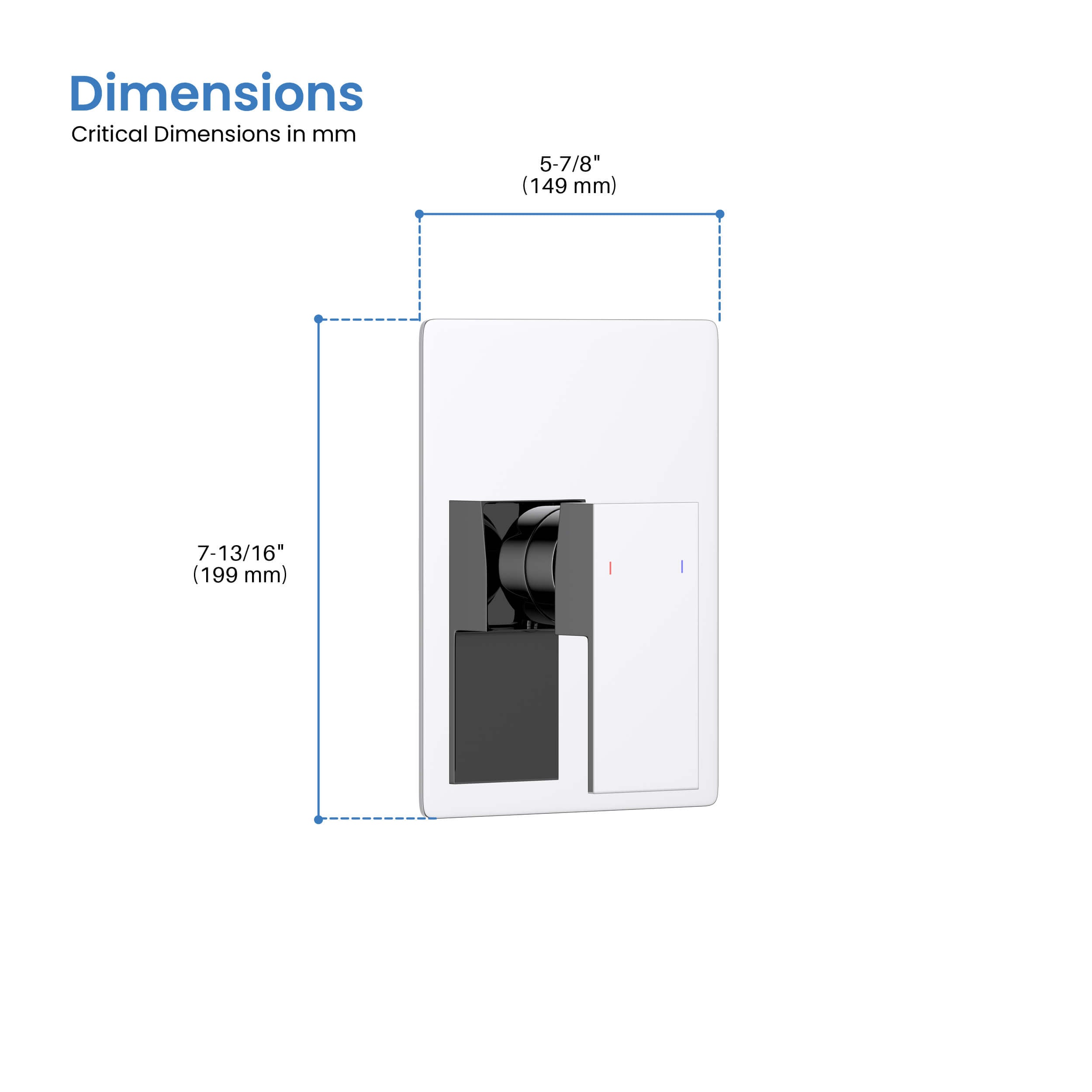 Quadro Single Function Rough-in Valve Trim Plate