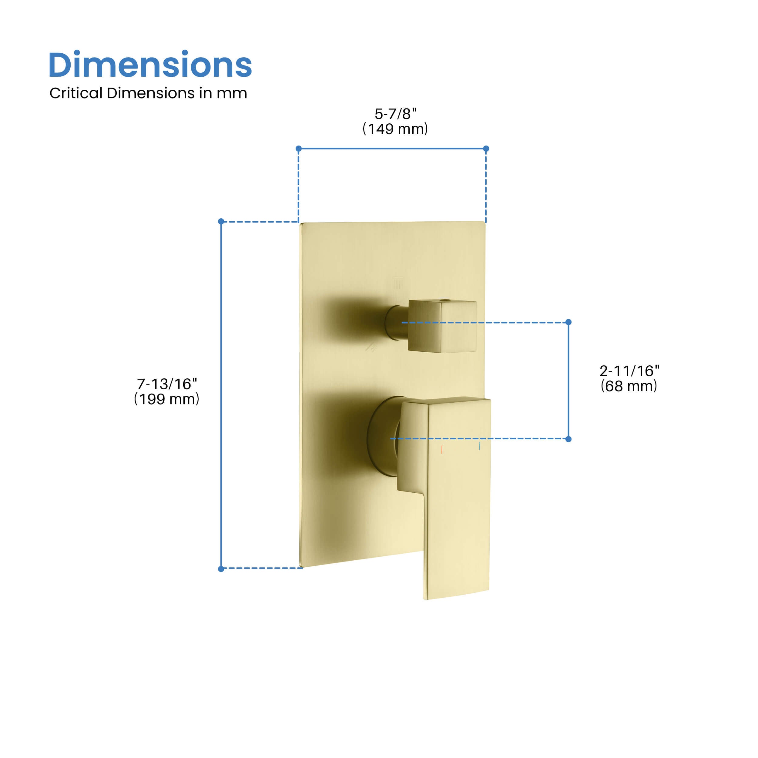 Quadro 2 Function Rough-in Valve Trim Plate