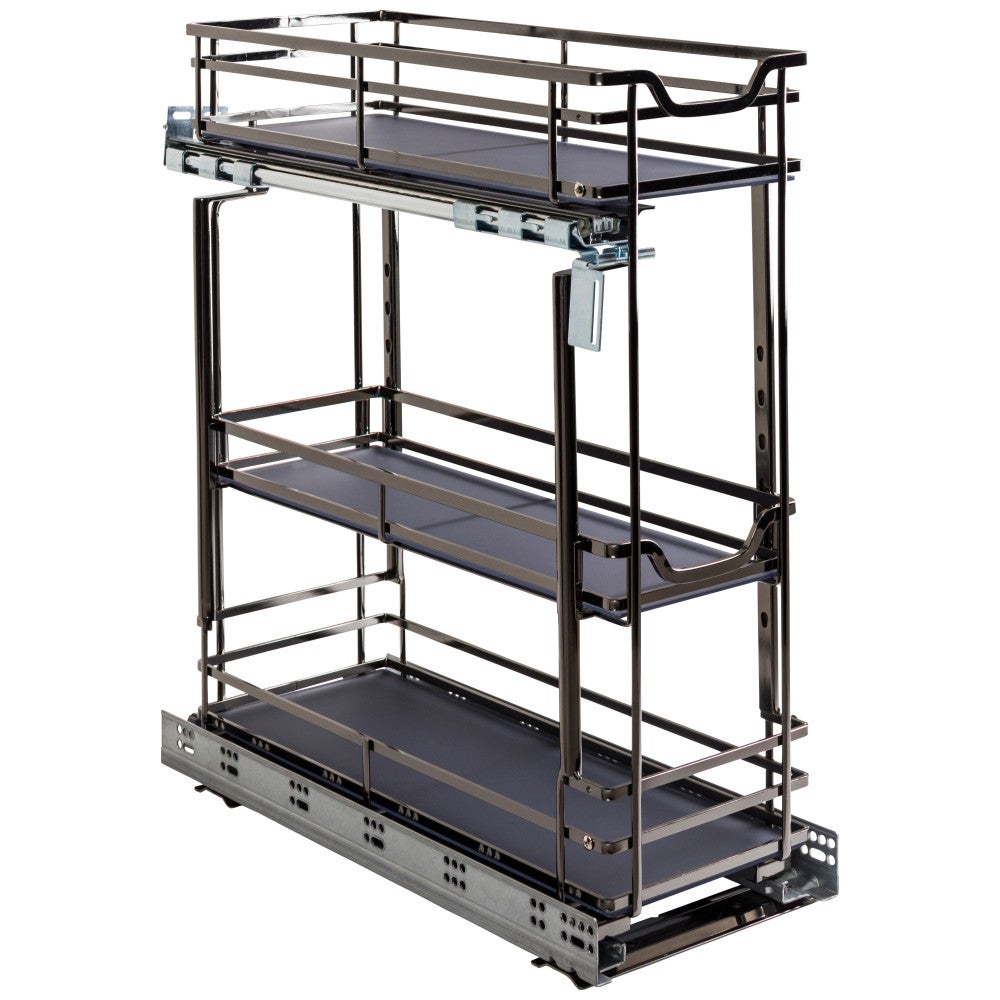 STORAGE WITH STYLE® Metal "No Wiggle" Base Pullout, Preassembled with Soft-close Slides