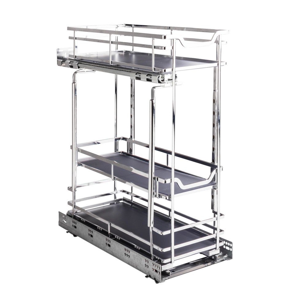 STORAGE WITH STYLE® Metal "No Wiggle" Base Pullout, Preassembled with Soft-close Slides