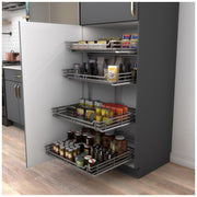 Hardware Resources STORAGE WITH STYLE® Metal Pilaster Set for Pullout Baskets (21-1/2" Height)