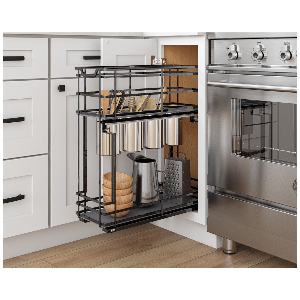 STORAGE WITH STYLE® Metal "No Wiggle" Soft-close Utensil Base Pullout