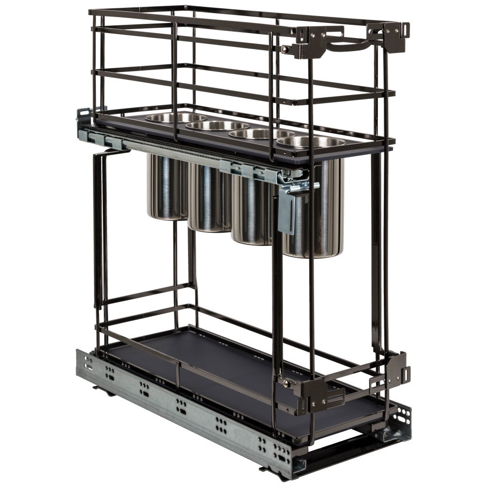 STORAGE WITH STYLE® Metal "No Wiggle" Soft-close Utensil Base Pullout