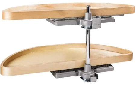 Wood Half-Moon Lazy Susan for Corner Cabinets | 12", 15", 18" Openings