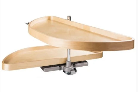 Wood Half-Moon Lazy Susan for Corner Cabinets | 12", 15", 18" Openings
