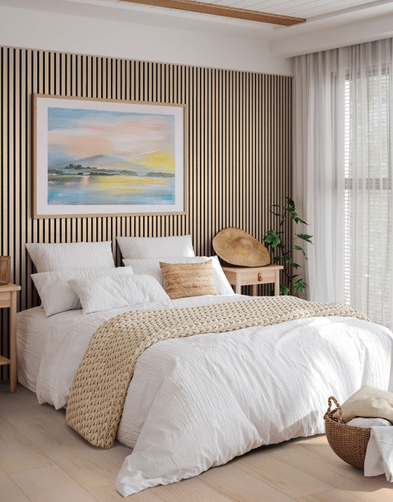 Blonde Acoustic Wood Slat Panels