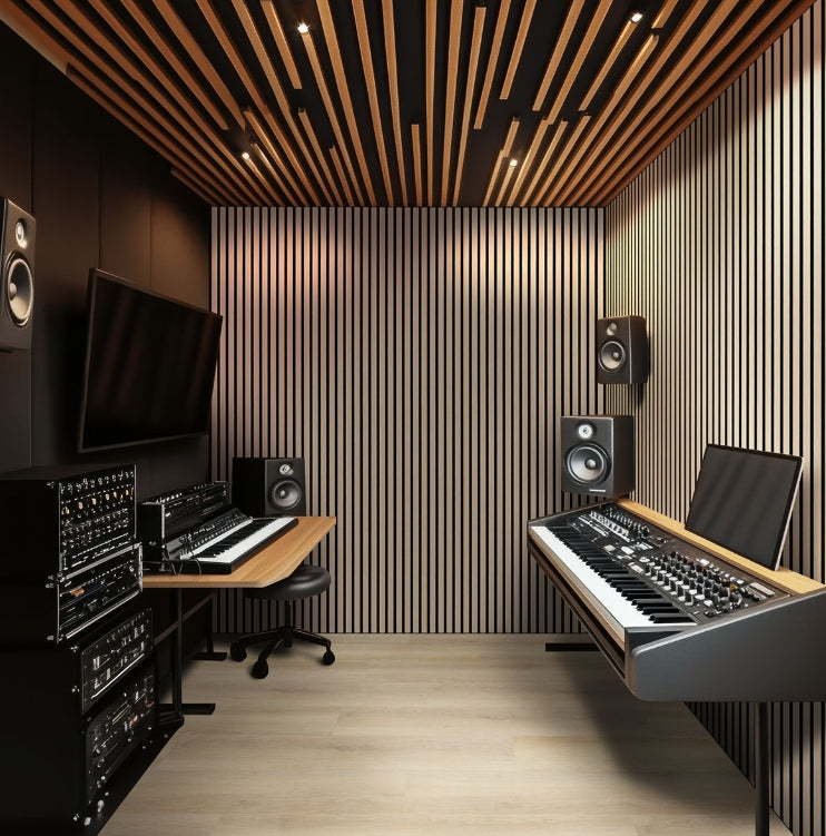 Blonde Acoustic Wood Slat Panels