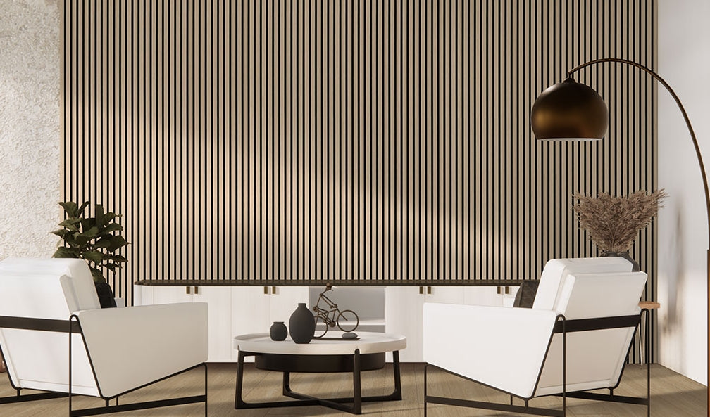 Blonde Acoustic Wood Slat Panels