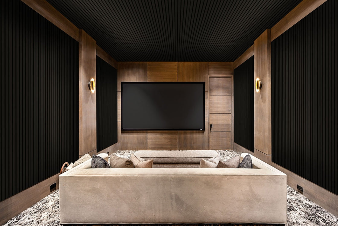 Ebony Acoustic Wood Slat Panels