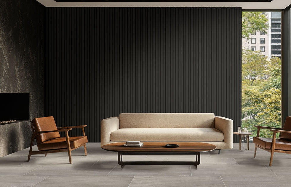 Ebony Acoustic Wood Slat Panels