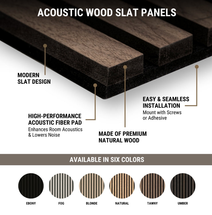 Fog Acoustic Wood Slat Panels