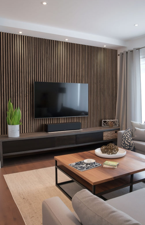 Tawny Acoustic Wood Slat Wall Panels