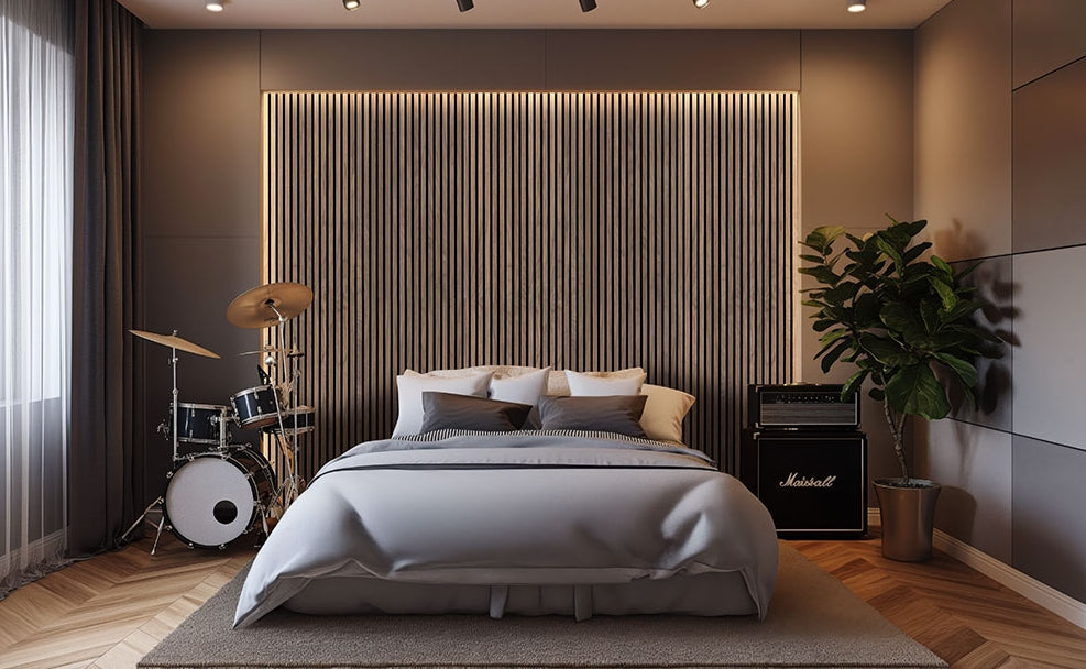 Tawny Acoustic Wood Slat Wall Panels