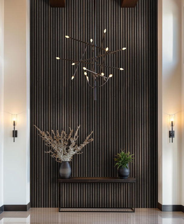 Umber Acoustic Wood Slat Wall Panels