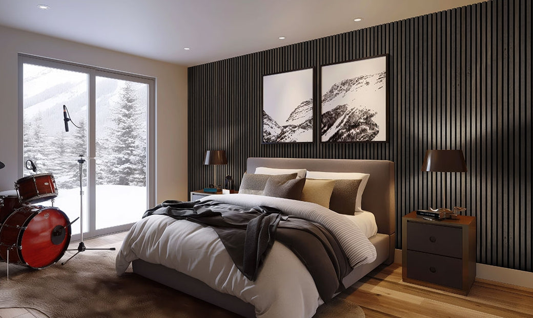 Umber Acoustic Wood Slat Wall Panels