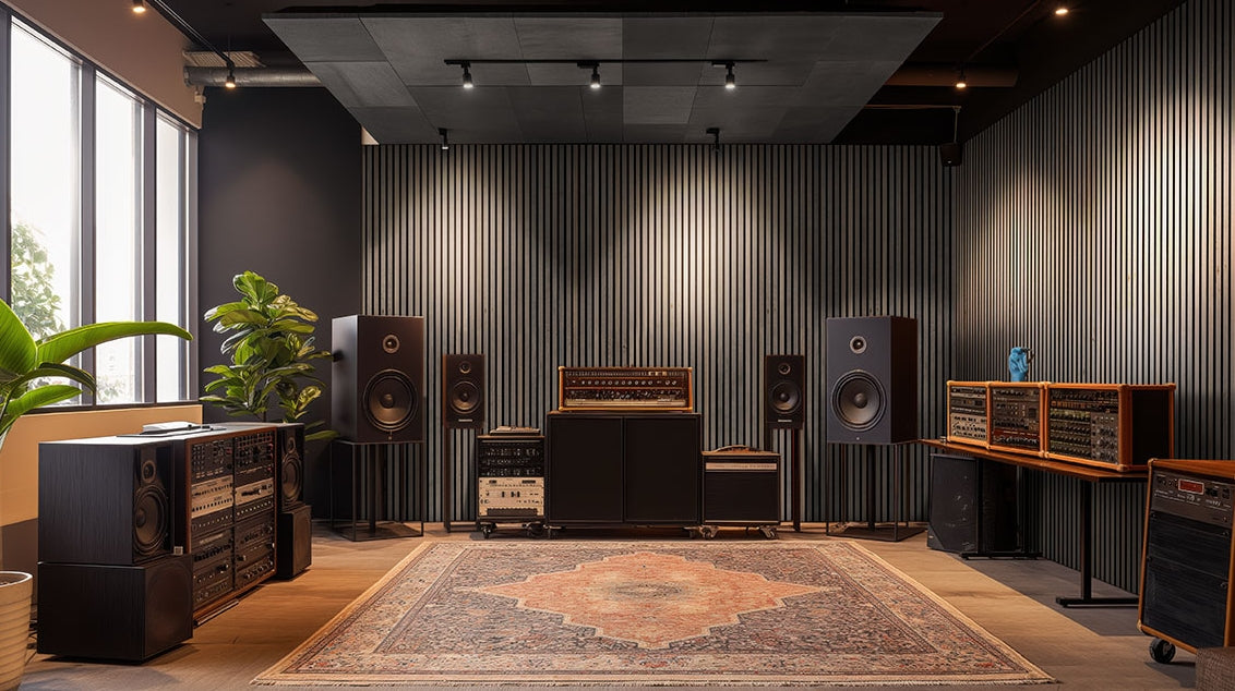 Umber Acoustic Wood Slat Wall Panels
