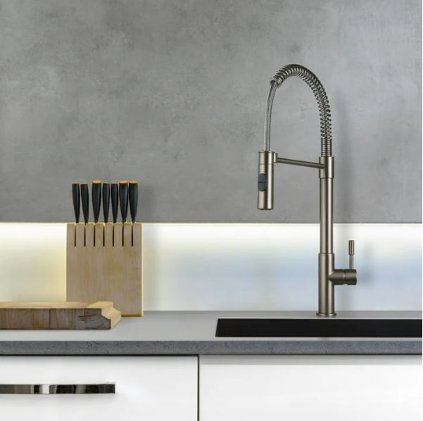 FORTIS MARCUS Culinary Single Handle Pull-Down Kitchen Faucet – Brushed Nickel (43555S0BN)
