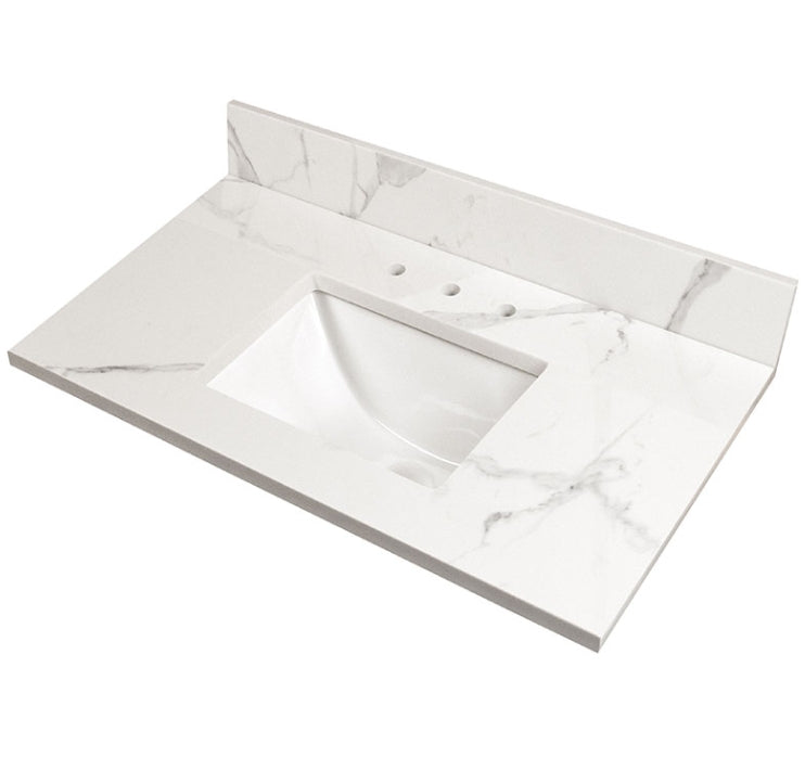 Calacatta Nowy Vanity Top With Sink