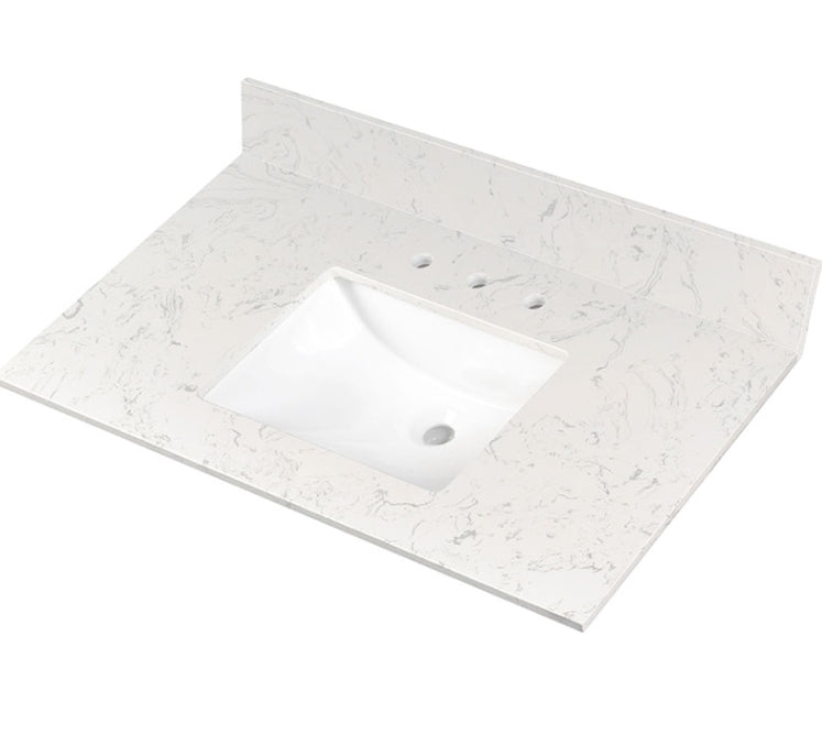 Carrara Sky Vanity Top With Sink