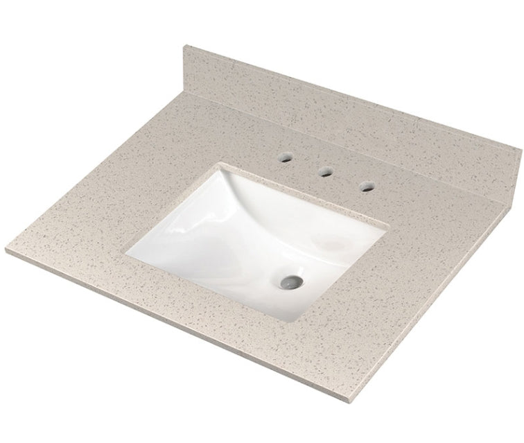 Iced White Vanity Top With Sink