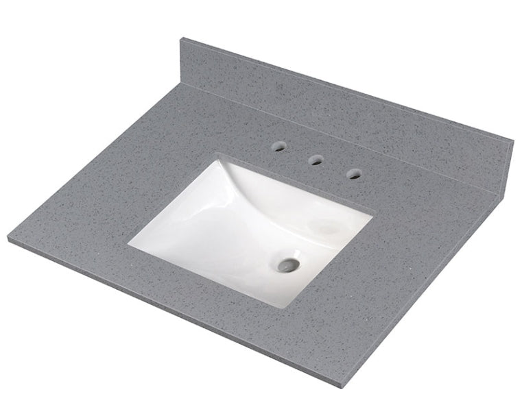 Sparkling Gray Vanity Top With Sink
