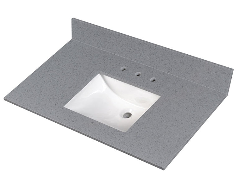 Sparkling Gray Vanity Top With Sink