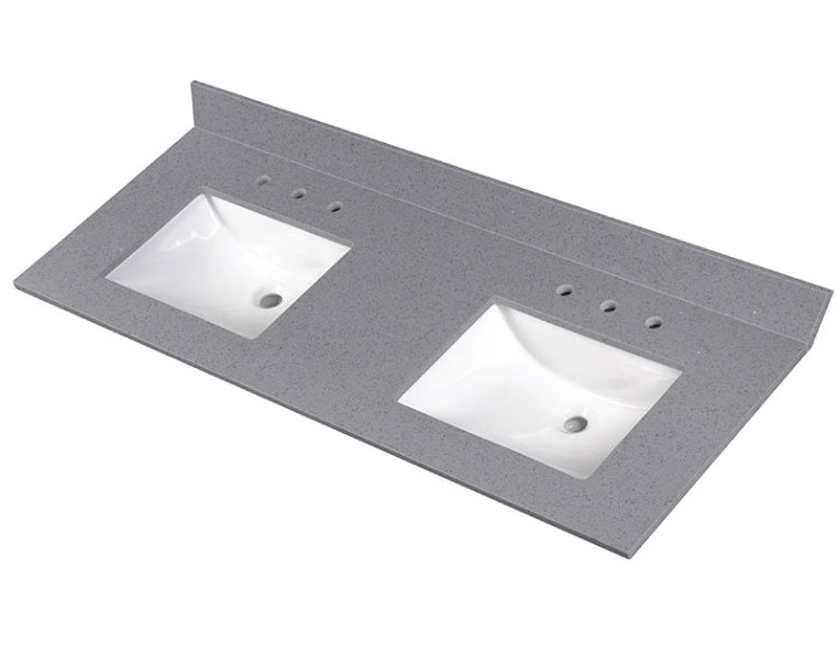 Sparkling Gray Vanity Top With Sink