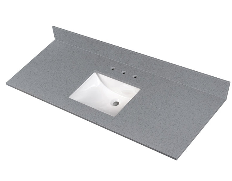 Sparkling Gray Vanity Top With Sink