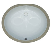 Undermount White Oval Porcelain Sink 1714