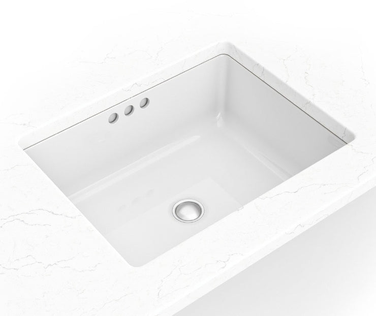 Undermount White Rectangle Porcelain Sink 2015 Flat