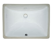 Undermount White Rectangle Porcelain Sink 18X13