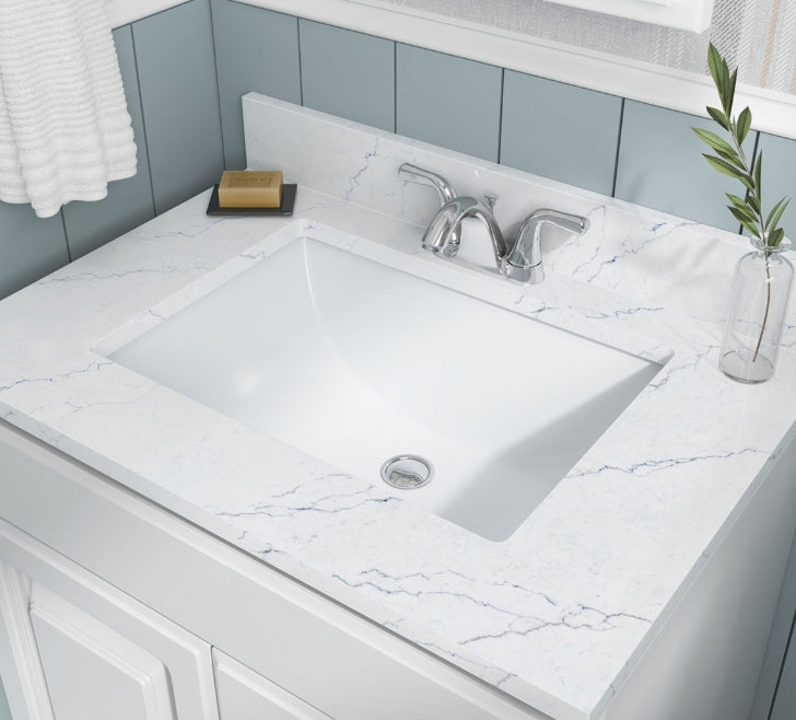 MSI Undermount White Rectangular Porcelain Sink – SIN-POR-UNDRECWHT-2015