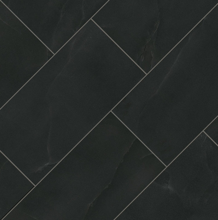 Regallo Midnight Agate Porcelain Tile – NREGMIDAGA Series | Luxury Black Agate Look Tile